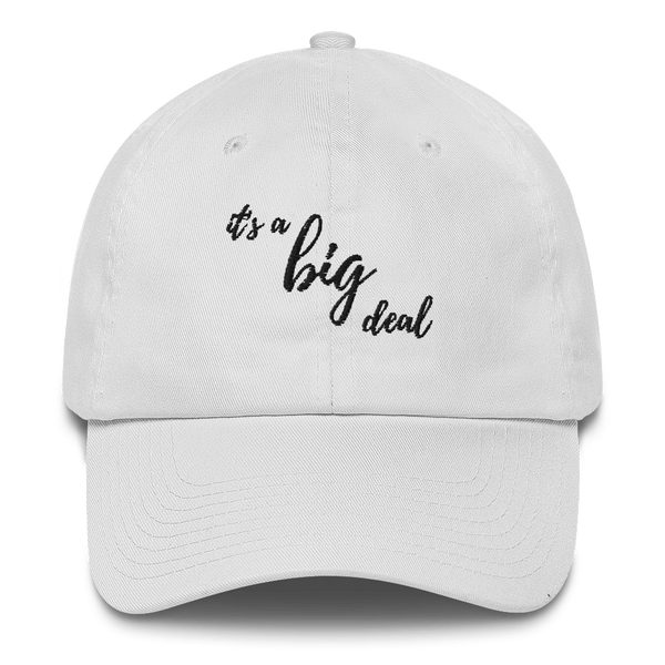 it's a big deal White Cotton Cap